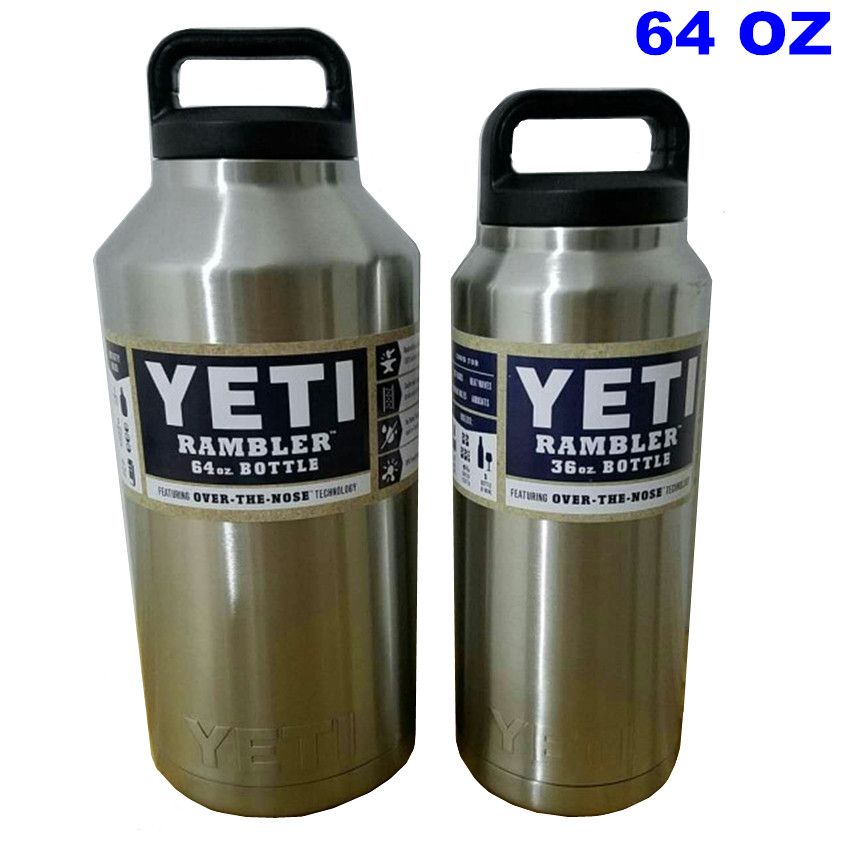 64oz YETI Rambler 304 Stainless Steel Cups Large Capacit Cooler 64 Oz