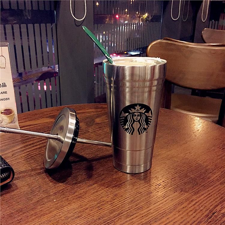 New Hot Classical Starbucks Stainless Steel Mug Starbucks Sucker Cup