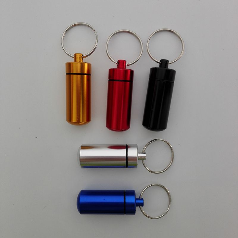 Buy Best And Latest Brand Key Holder Aluminum Waterproof Pill Shaped Box Bottle Holder Container