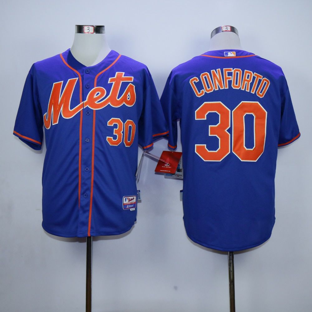 2017 New York Mets Mens Jerseys Mets On Front 30 Michael Conforto Blue