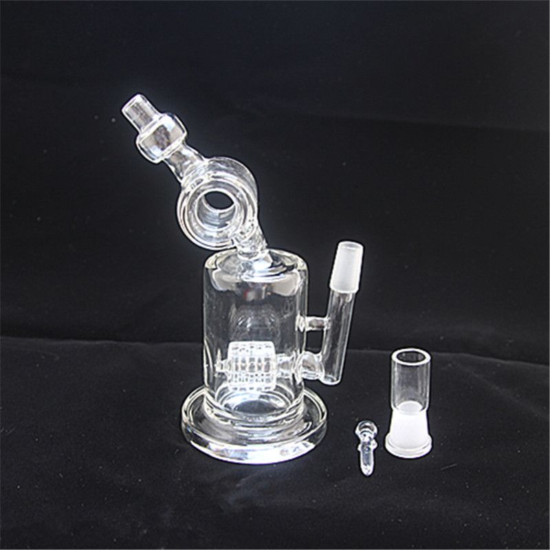 2017 Mini Bubbler Glass Ash Catcher Inline Percolator Water Pipe Oil