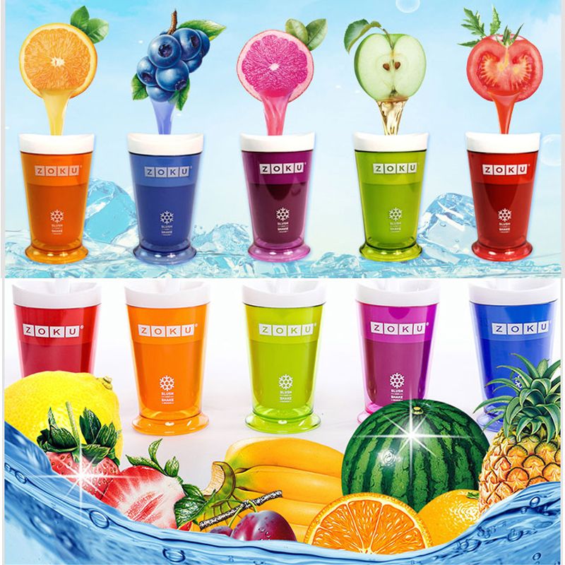 2017 Zoku Slush Shake Maker Fruit Juice Smoothie Cup Diy Milkshake Cup
