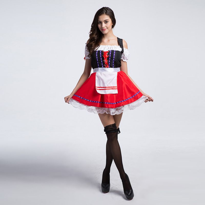 Fantasia Women Beer Maid Bartender Cosplay Costume 2016 New Halloween