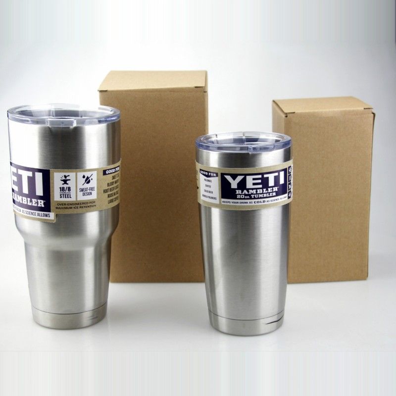 Yeti Coffee Mug Yeti Rambler Tumbler Cups 20oz 30oz Large Capacity Cup Stainless Steel In Stock