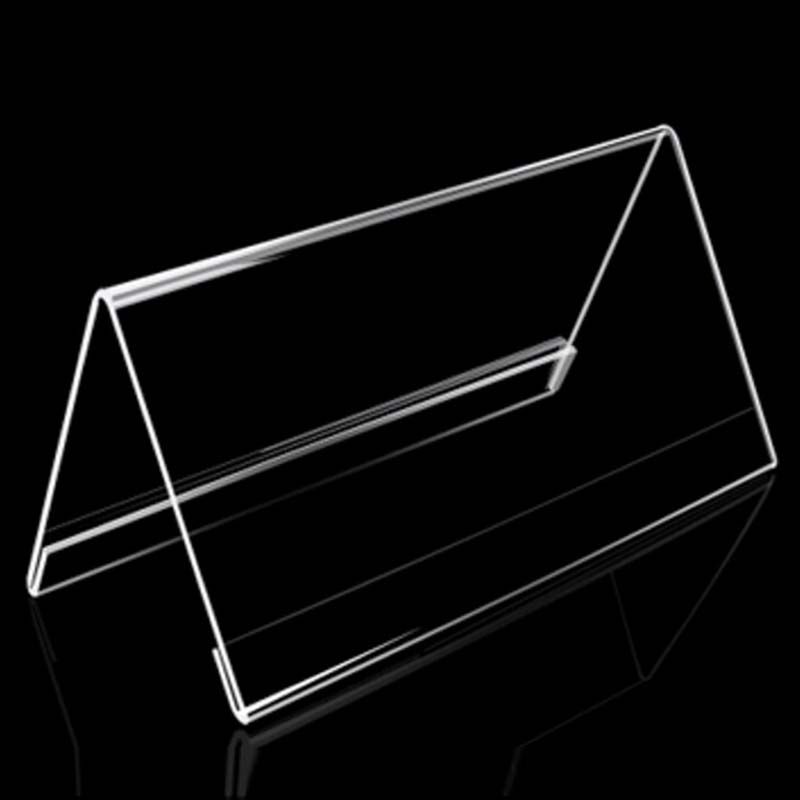 Discount High Quality 10*20cm V Triangle Acrylic Name Card Label Holder