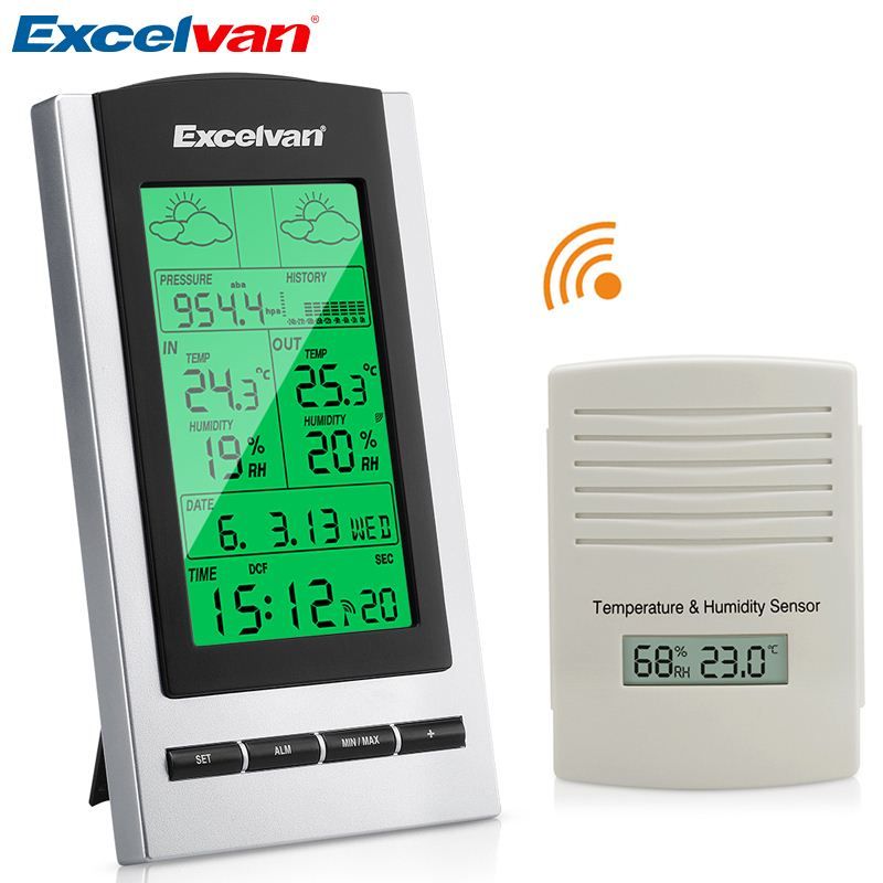 2017 Excelvan Desktop Weather Station Wireless Weather Forecast Monitor