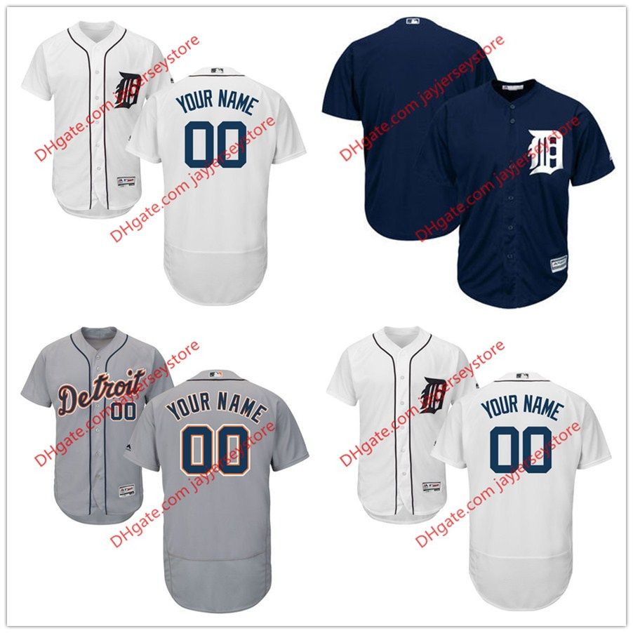 2017 Custom Jersey 2016 2017 Mlb Baseball Detroit Tigers Jerseys Flexbase Red Black Grey White