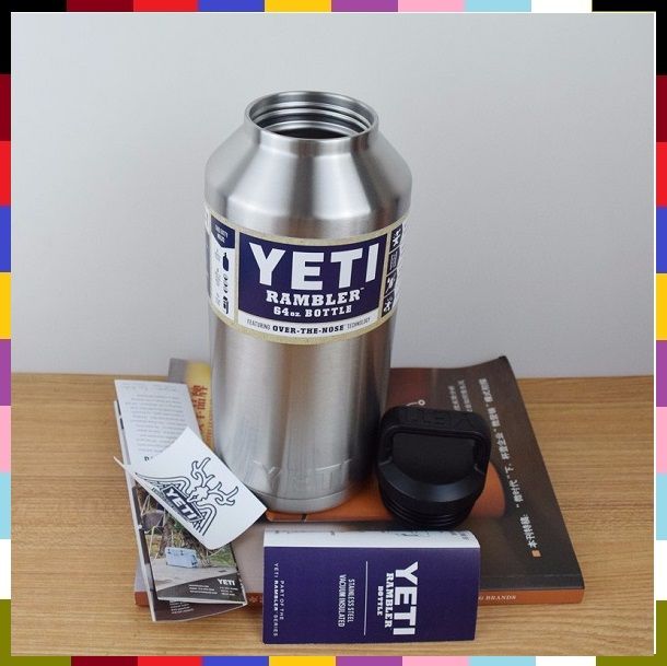 64oz Yeti Coolers Warmer Rambler Bottle Double Wall Stainless Steel Cup With Yeti Lid Water
