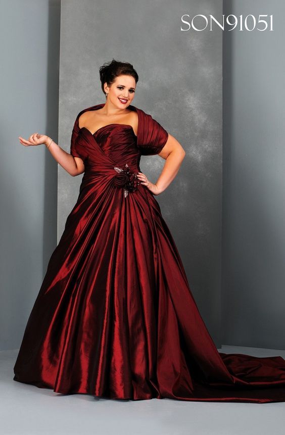 satin plus size wedding gowns