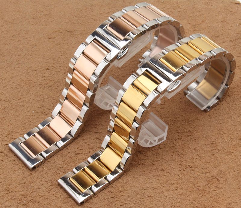 High Quality Stainless Steel Watchband 18mm 20mm 22mm 24mm Silver And