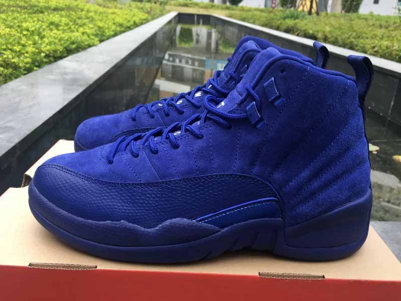 retro 12s blue and white