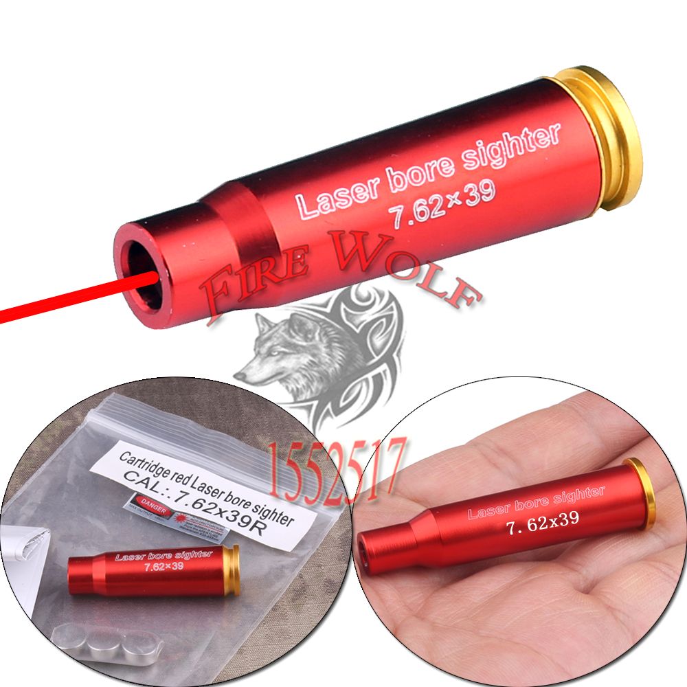 New Red Dot Laser Sight Bore Sighter 7.62x39 Cartridge Scopes