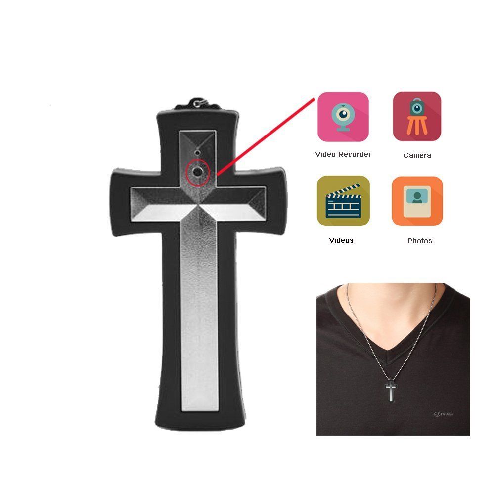 720p Cross Necklace Spy Camera Ultimate Hidden Digital Camcorder With