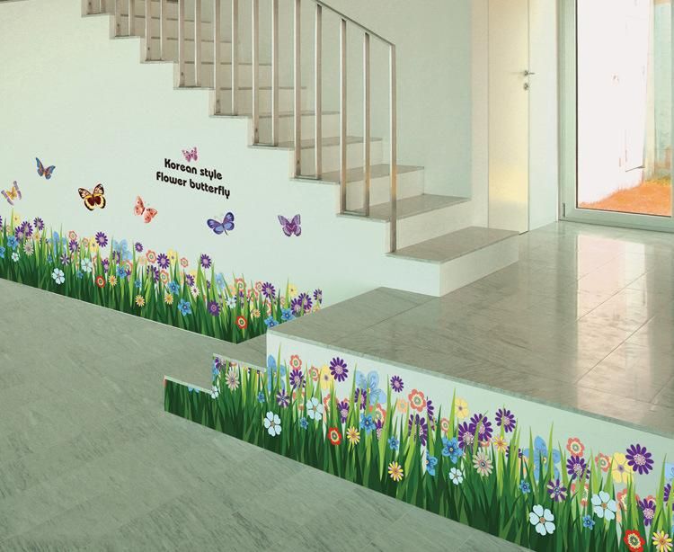 Kids Room Wall Decor wholesale butterflies grass flower removable wall sticker decal Kids Room Wall Decor wholesale butterflies grass flower removable wall sticker decal