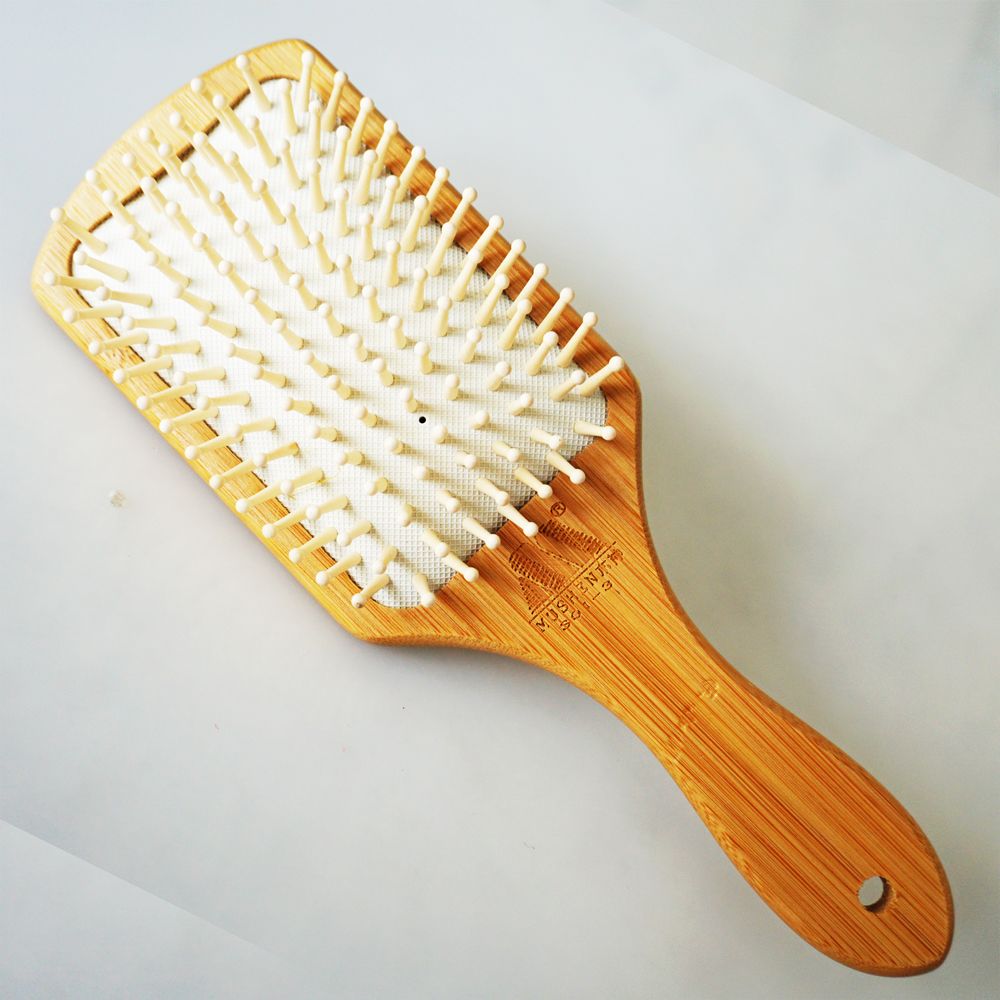 Hair Brush Wooden Paddle Bamboo Detangling Massage Wood Hair Brush Comb