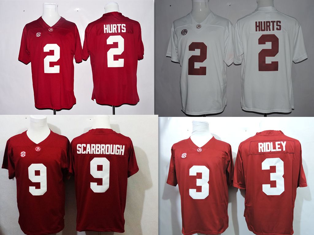2017 2 Jalen Hurts Jerseys 3 Ridley 9 Bo Scarbrough Alabama Crimson