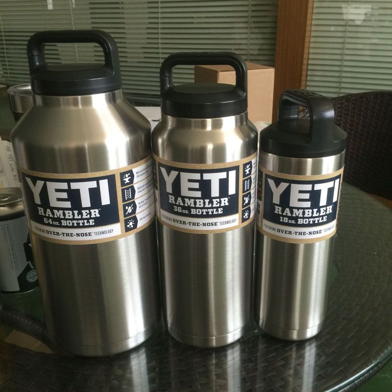18oz 36oz 64oz Yeti Water Bottles Bilayer Stainless Steel Insulation Cooler Cup Yeti Cups Cars