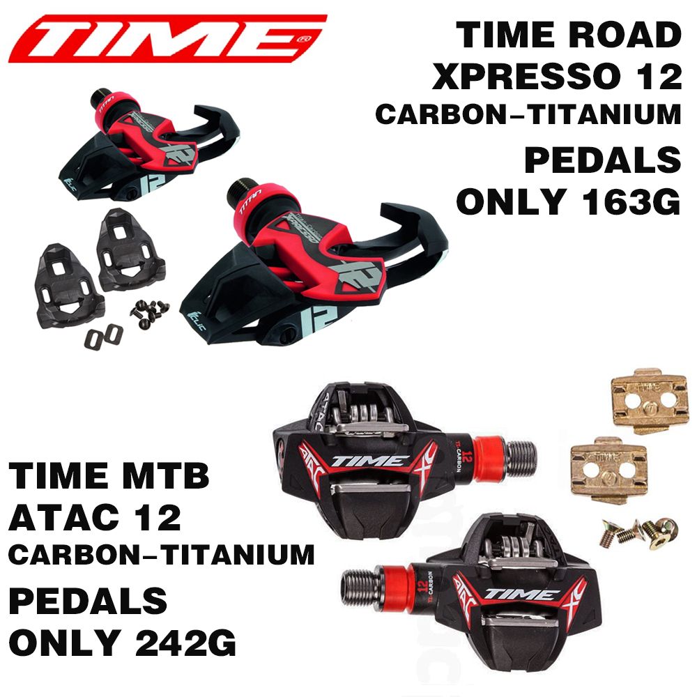 2017 Time Xpresso 12 Atac 12 Titan Carbon Pedals Road Mtb Bike Pedals Road Bicycle Parts 