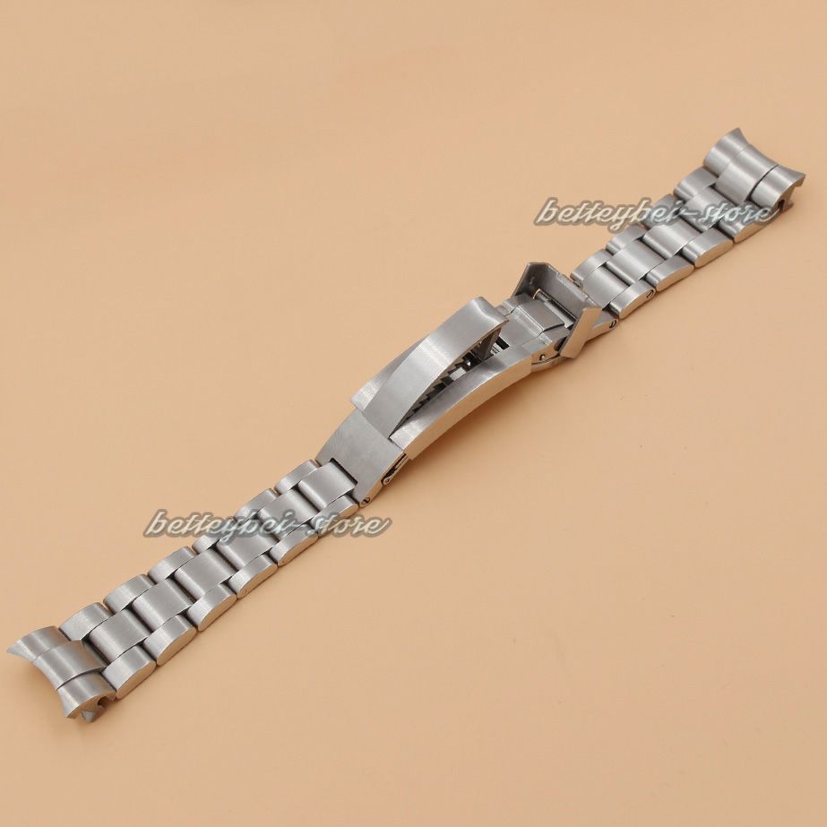 Fit For Rolexwatch 20mm 21mm Stainless Steel Bracelet Curved End Silver