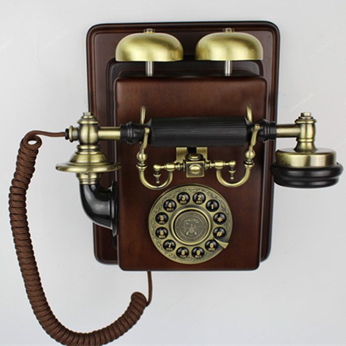 Vintage Style Phone Appareil Antique Wall Mounting Set Telephone
