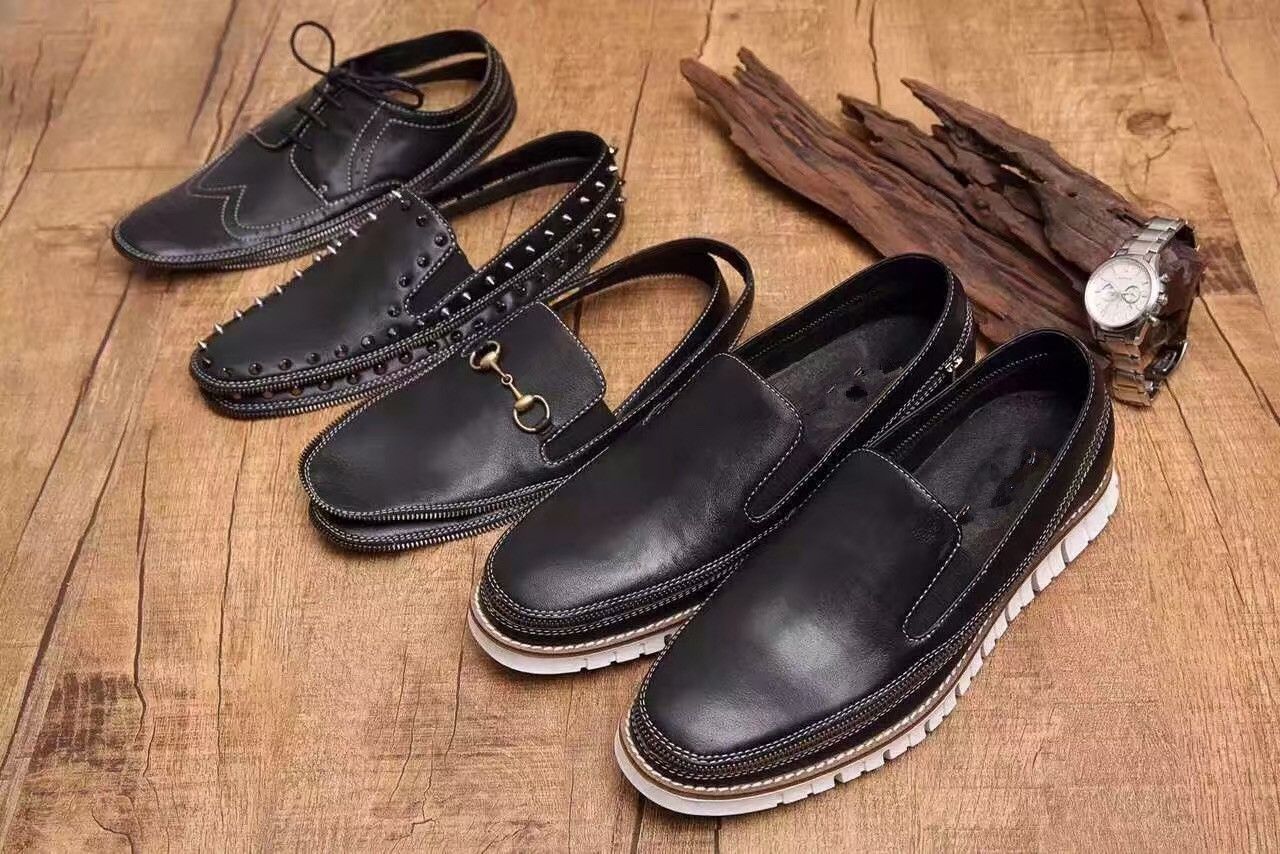 Special Men Dress Shoes Zipper Shoes One Shoes Vamps Especially Soft