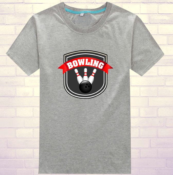 2017 Cotton Bowling T Shirt Quality Bowl Sport Wear Short T Shirt