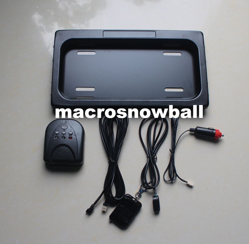 DHL USA Single Remote Control License Plate Frame,STEALTH HIDDEN