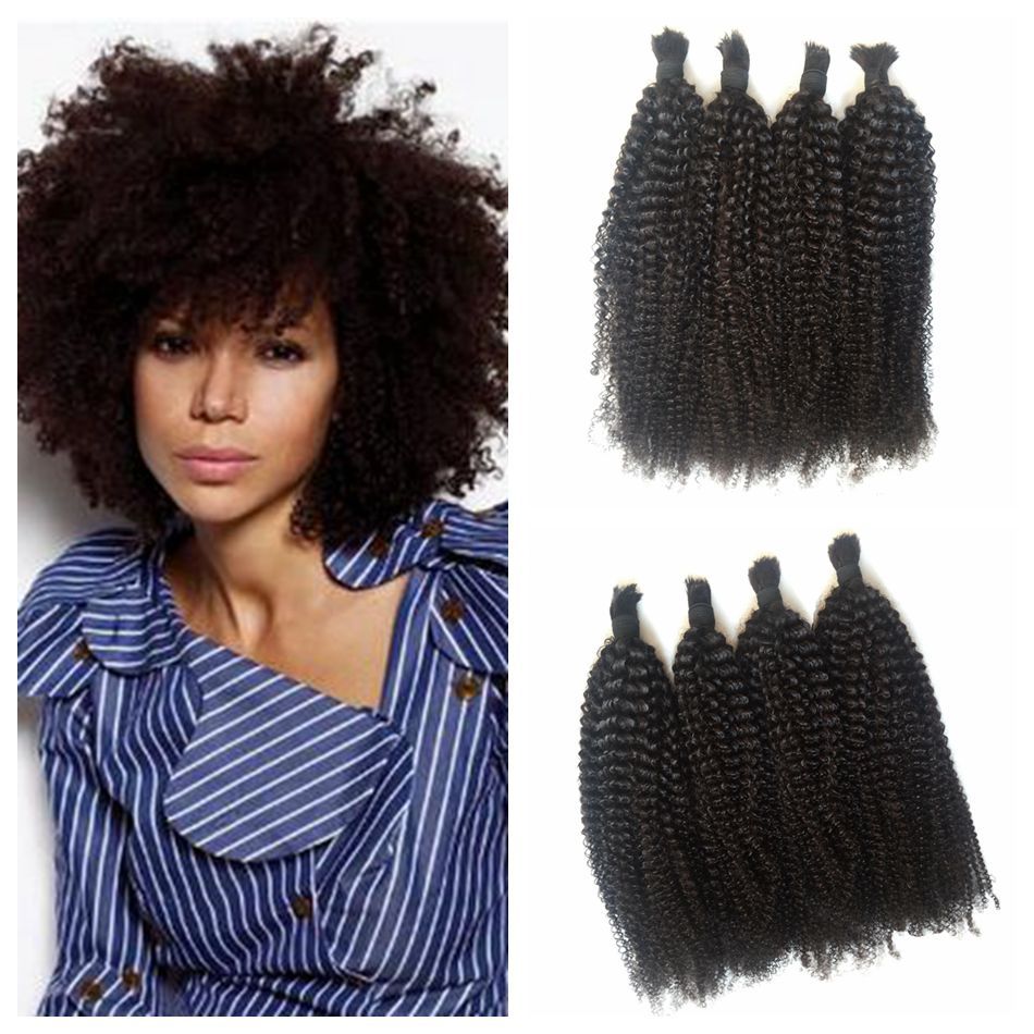 Brazilian Kinky Curly Human Braiding Hair Bulk 100g/Piece Top Quality Afro Kinky Curly Human