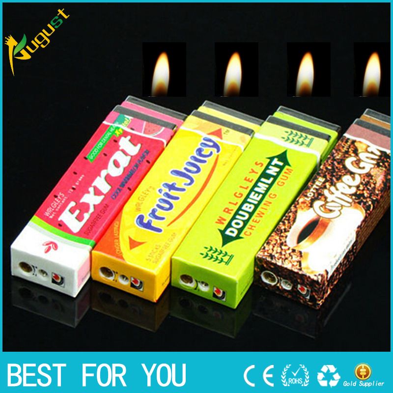 Best Novelty Gas Chutty Lighter Chewing Gum Butane Windproof Gas