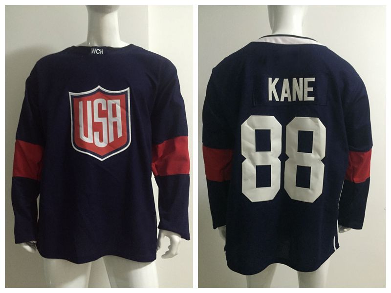 2017 2016 Olympic Games Usa Hockey Jerseys Usa 88 Kane Blue Hockey