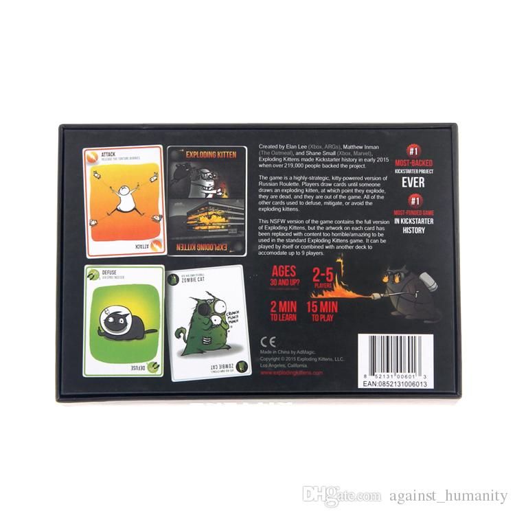Cards Game Exploding Kittens NSFW Edition Explicit Content A Card ...