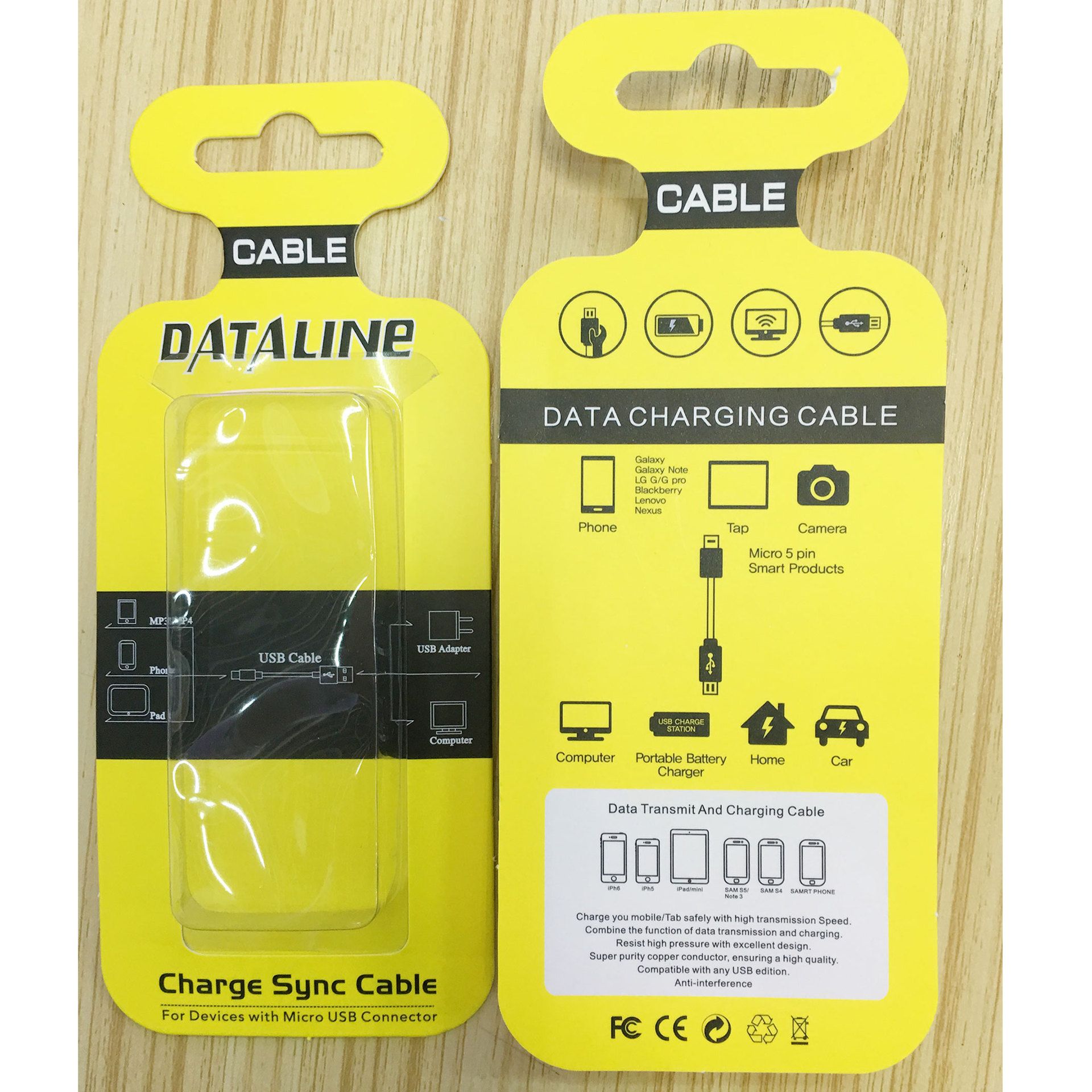 2017 Android Charge Charging Cable Packaging Blister Package For Iphone 6 Plus Usb Cable
