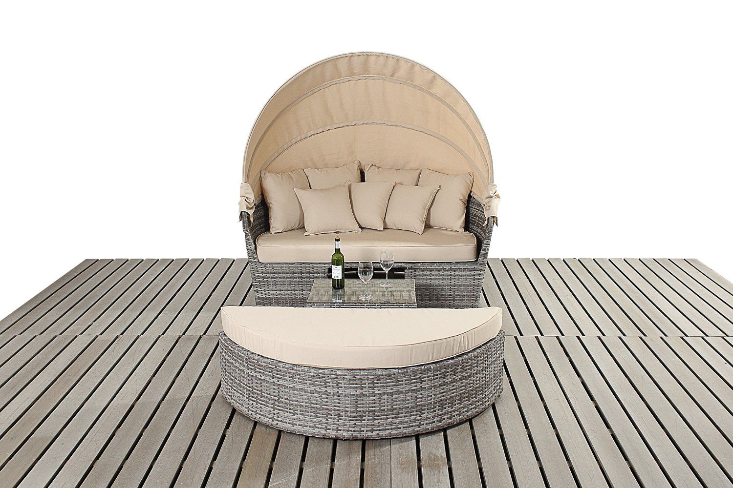 2017 Outdoor Rattan/Wicker Round Bed,Outdoor Wicker Lying Bed,Rattan