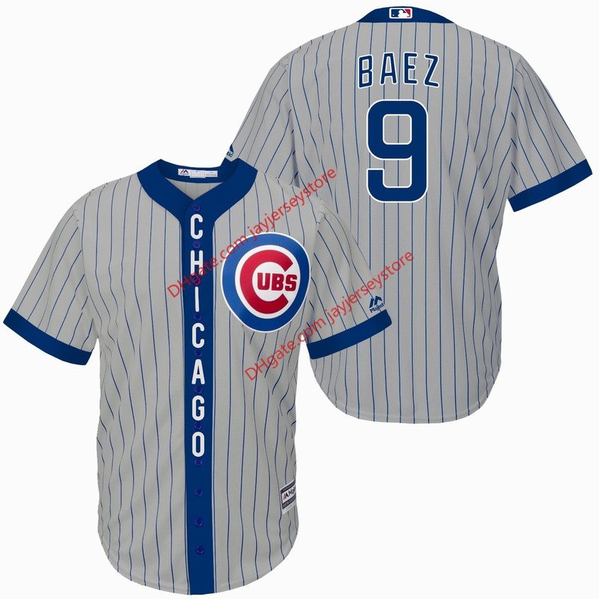 2017 9 Javier Baez Jersey Special Mlb Chicago Cubs Jerseys Grey