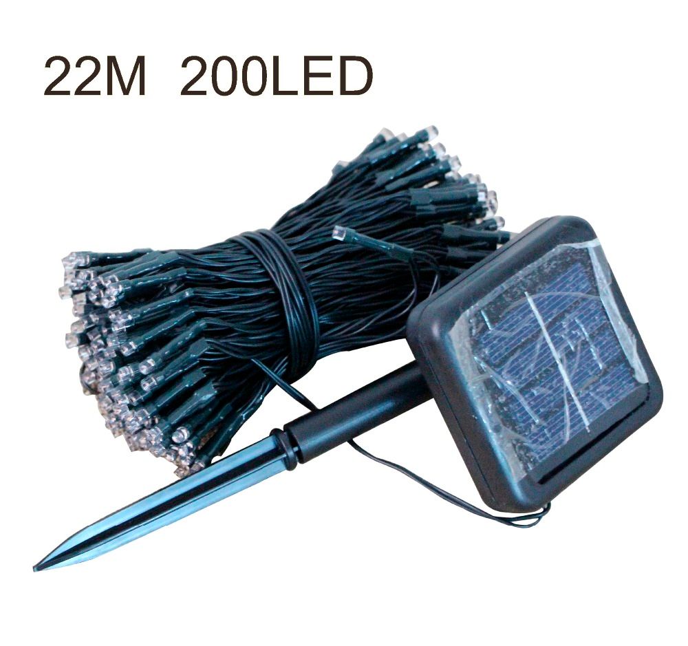 Wholesale 200 Led Christmas Lights Bulb Solar Led String Lights Fairy Xmas 22m Waterproof ...