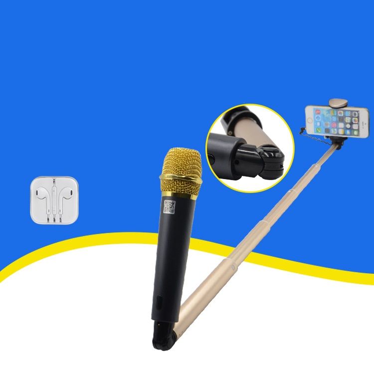 2017 Microphone Selfie Stick With Mic Voice For Android Phone Iphone