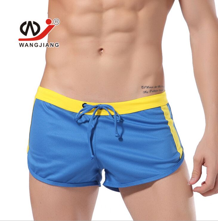 2017 Wj Men Brand Built In Double Thong Underwear Boxers Shorts Mens