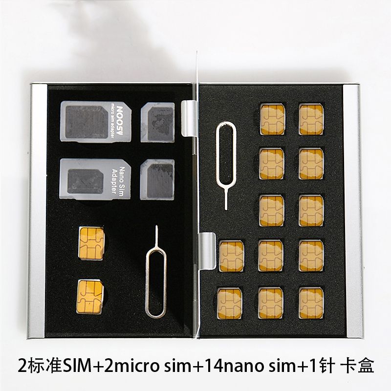 Wholesale Aluminum Memory Card Storage Case Box Holders Sliver For