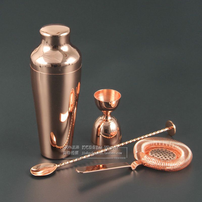 2017 Gold Shaker Cocktail Set Bartender Tool Kit Shaker Distiller