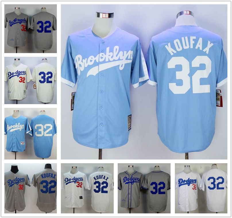 2017 1955 1963 La Los Angeles Dodgers 32 Sandy Koufax Jersey Throwback