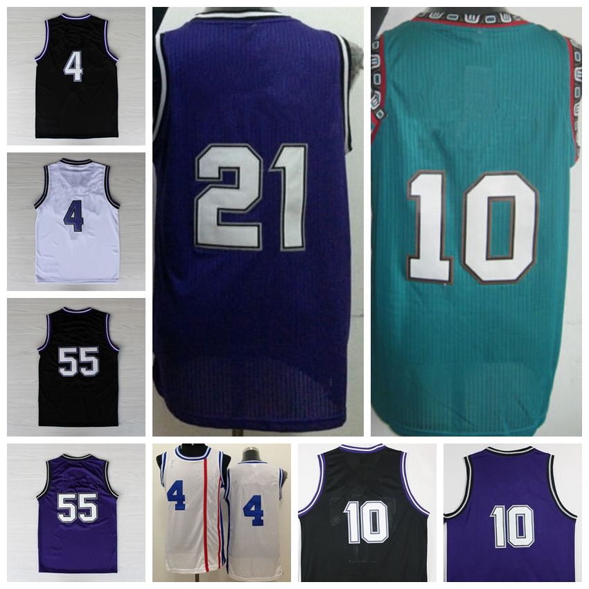 Men Retro Basketball Jerseys Sale 4 10 21 55 Throwback Sport Shirt