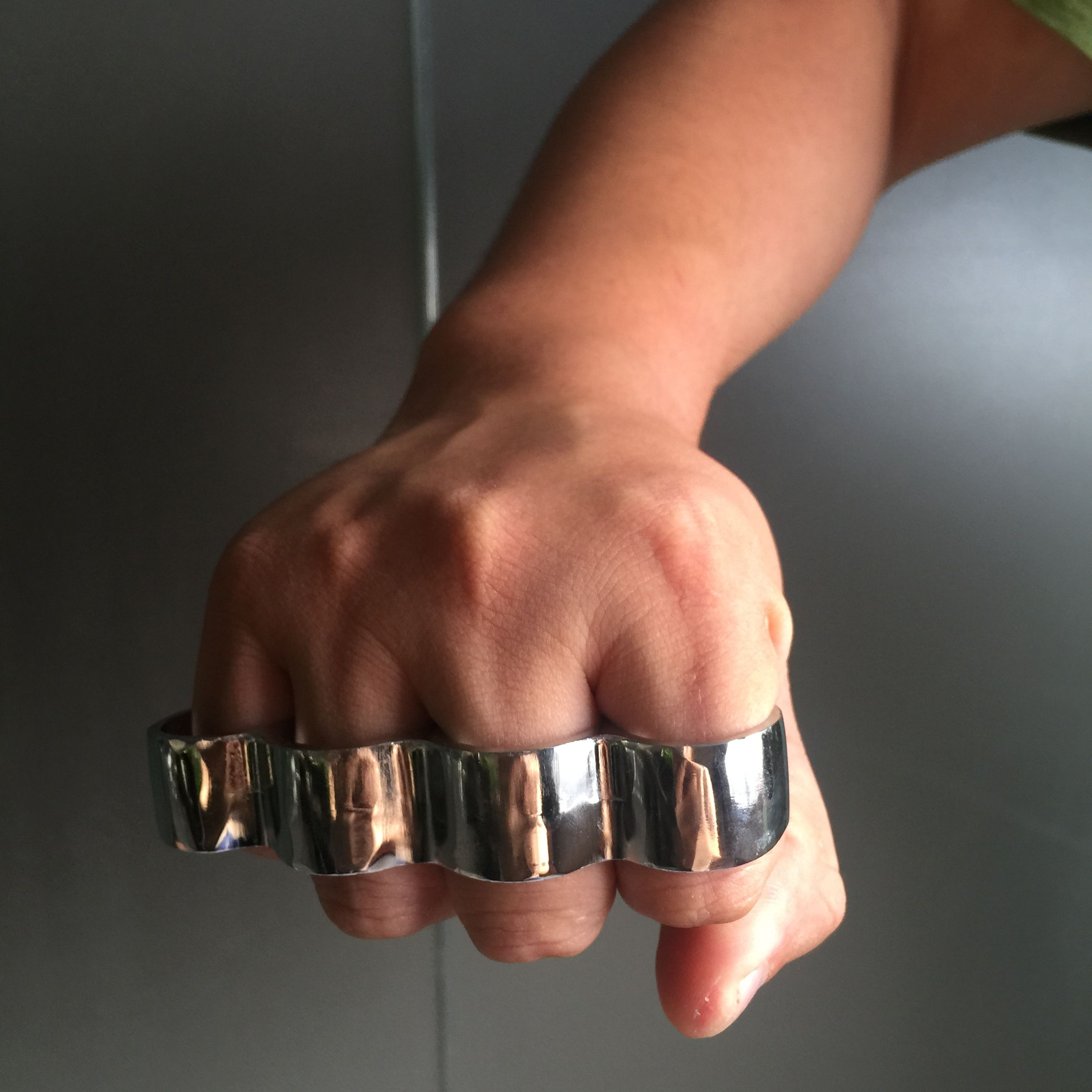 Best Knuckle Duster Belt Buckle F S Thick Chromed Kirsite Brass