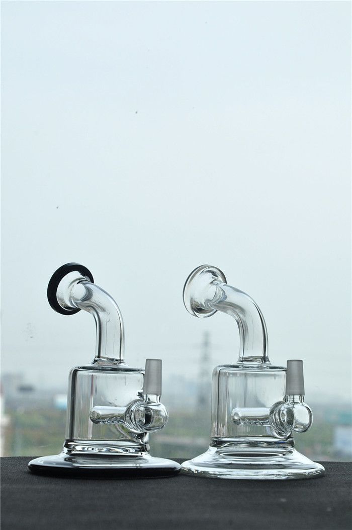 2017 In Stock Mini Pocket Glass Water Pipes Black Or Clear Glass Bongs