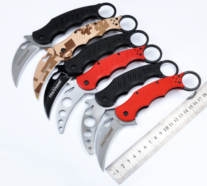 Fox Claw Karambit Knife G10 Handle Folding Blade Knife Outdoor Gear Edc