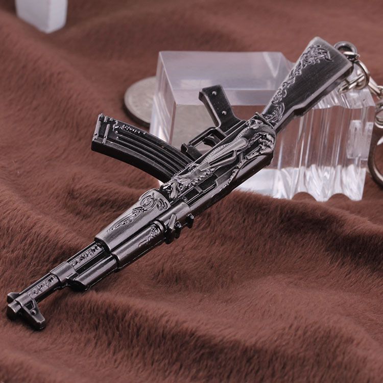 Ak47 Model Keychain Cross Fire Cf Metal Pendant Key Chain Automatic
