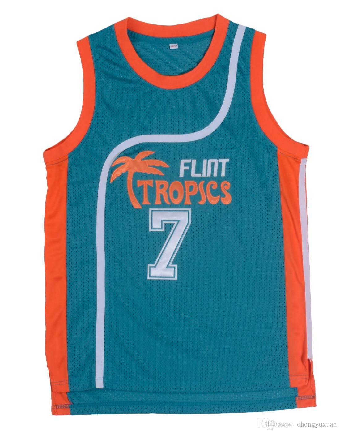 Retro Basketball Movie Jersey Cool Shirt Jackie Moon Flint Tropical