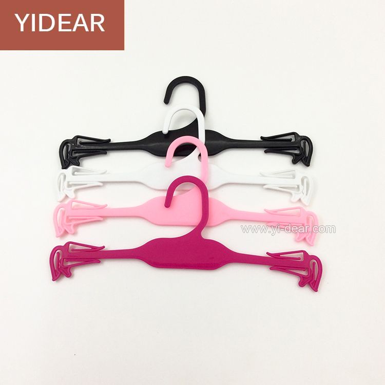 2017 Yidear 24.5cm Small Plastic Lingerie Hanger With Mini Clips
