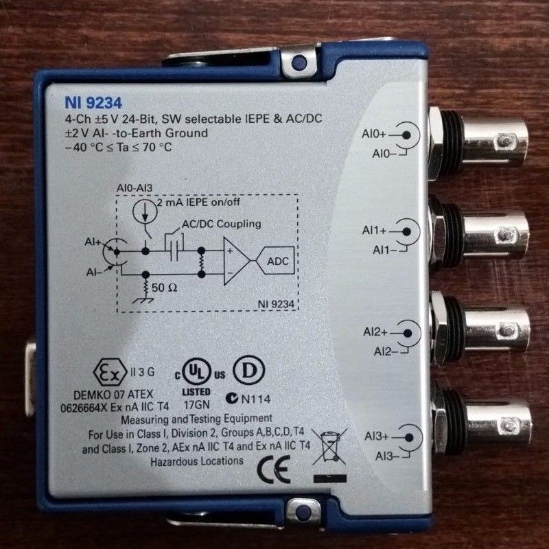 NI 9234 Industrial I / O Signal Conditioning NI CDAQ9234 C Series