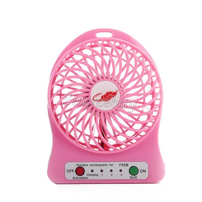 2017 Usb Mini Fan Led Light Portable Rechargeable Air Cooling Hand Held