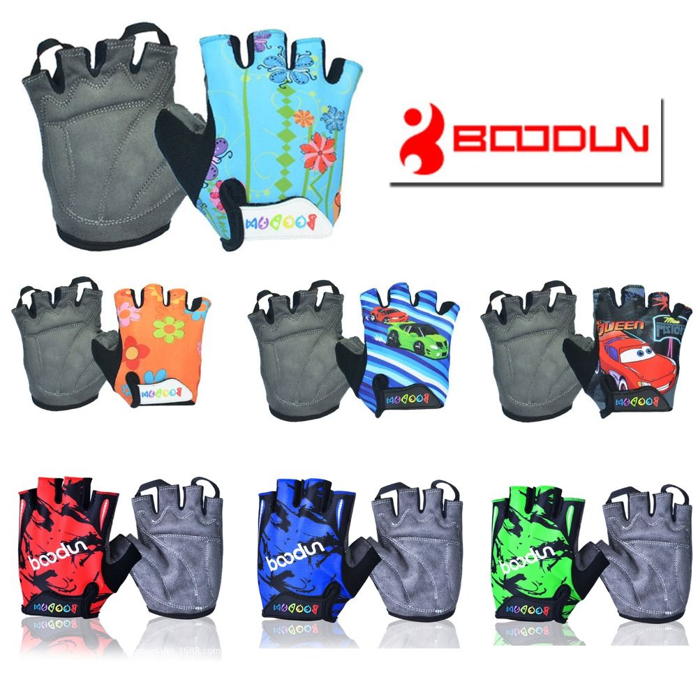 Children Bike Gloves Breathable Riding Road Half Finger Mountain